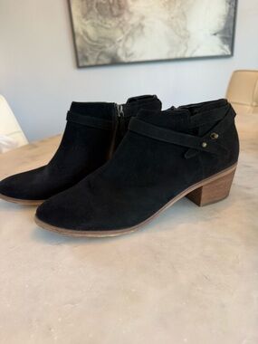Black Suede Women's Ankle Booties